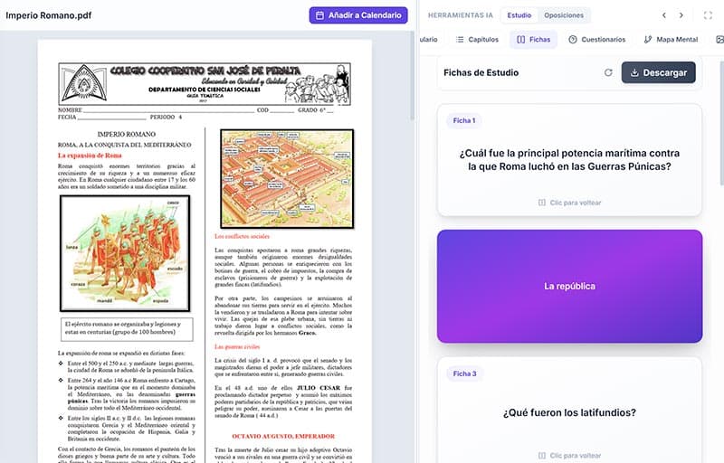 Práctica con fichas interactivas