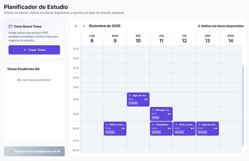 Planificador de Estudio